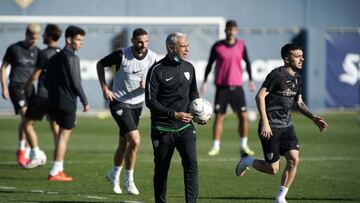 El M&aacute;laga se prepara para el partido contra el Alcorc&oacute;n.