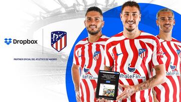 El Atlético y Dropbox se asocian.
