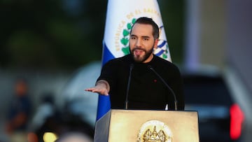 El Salvador's President Nayib Bukele participates in a groundbreaking ceremony for the construction of Sky City, a logistics and aviation hub, at the Monsenor Oscar Arnulfo Romero International Airport in San Luis Talpa, El Salvador, December 16, 2025. REUTERS/Jose Cabezas