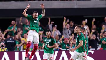    Luis Chavez celebrates his goal 0-2 of Mexico during the game Jamaica vs Mexico (Mexican National team), corresponding to Semifinals of the CONCACAF Gold Cup 2023, at Allegiant Stadium, on July 12, 2023.

<br><br>

Luis Chavez celebra su gol 0-2 de Mexico durante el partido Jamaica vs Mexico (Seleccion Nacional Mexicana), correspondiente a Semifinales de la Copa Oro de la CONCACAF 2023, en el Allegiant Stadium, el 12 de Julio de 2023.