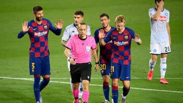 Árbitros mexicanos reaccionan al partido del Barcelona-Napoli