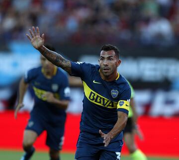 Buenos Aires, 04 Febrero 2018 Argentina
SUPERLIGA
San Lorenzo vs Boca Juniors por ls 14ta fecha del torneo Local, en el Estadio Nuevo Gasometro.

Festejo de Gol de Carlos Tevez de Boca Juniors
Foto Ortiz Gustavo
