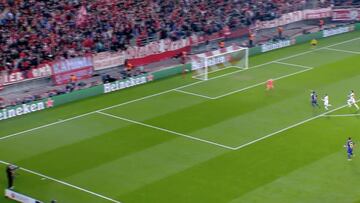 Suárez no está: convirtió el pase perfecto de Messi en una ruina