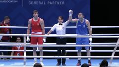 Gazi Jalidov tras perder en su debut en el Europeo de 2022.