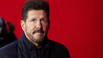 Simeone, antes del Granada-Atlético.