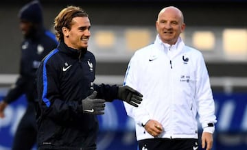 Antoine Griezmann on duty with France