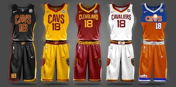 Uniforme de Cleveland Cavaliers.