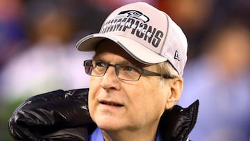 FILE PHOTO: Seattle Seahawks owner Paul Allen on the field before Super Bowl XLVIII against the Denver Broncos at MetLife Stadium in East Rutherford, New Jersey, U.S., February 2, 2014.    Mandatory Credit: Mark J. Rebilas/File Photo