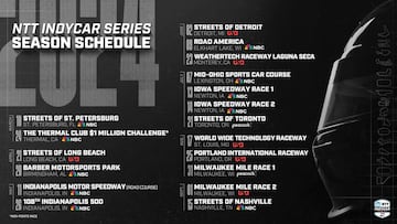 Calendario de la IndyCar para 2024.