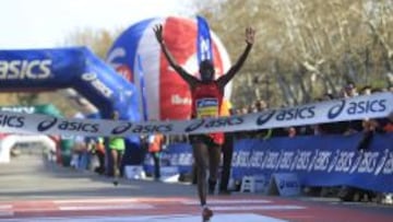 Alex Kapcheromit Cherop, ganador hoy en Madrid.