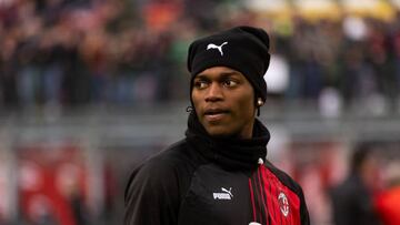 Rafael Leao of AC Milan in action during the Serie A football match between AC Milan and US Sassuolo at Giuseppe Meazza Stadium in San Siro in Milano, Italy, on January 29 2023 (Photo by Mairo Cinquetti/NurPhoto via Getty Images)