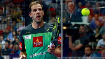 Juan Mart&iacute;n D&iacute;az durante la final del Zaragoza Open.