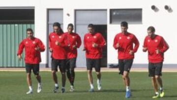 Entrenamiento del Rayo Vallecano.