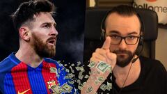 Xokas compara su fortuna con la de Messi: “No soy ni la centésima parte de lo rico que es él”