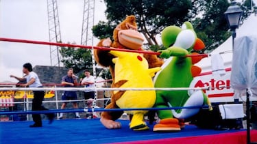 Nintendo had a real-life wrestling match between Mario, Pikachu, DK and Yoshi in the 90s