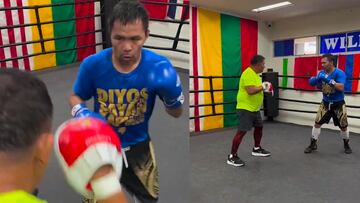 Manny Pacquiao reaparece previo a su pelea con este intenso entrenamiento