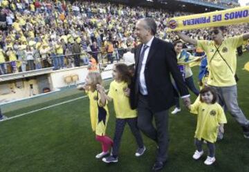 Celebración del Villarreal por el ascenso a primera división