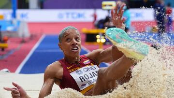 Yulimar Rojas, en el Mundial indoor de Belgrado.