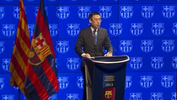 Bartomeu, durante la Asamblea General Ordinaria del 25 de octubre de 2015.