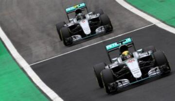 Lewis Hamilton y Nico Rosberg. 