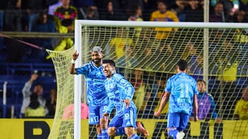 Angel Correa celebrates his goal 1-3 of Tigres during the 8th round match between America and Tigres UANL as part of the Liga BBVA MX Varonil, Torneo Clausura 2026 at Ciudad de los Deportes Stadium, on February 28, 2026 in Mexico City, Mexico.