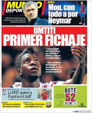 Portadas de la prensa mundial