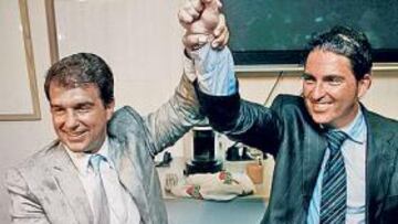 <b>FIESTA CULÉ. </b>El cava corrió en el vestuario local del Palau.