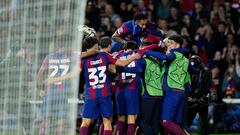 Barcelona beat Napoli in a crazy game at Montjuïc to make it through in the Champions League.