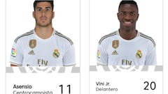 Real Madrid squad numbers 2020/21: Asensio and Vinicius change after Bale exit