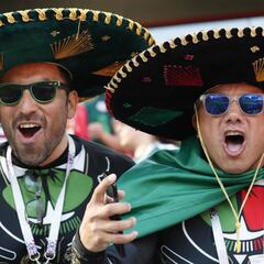 Los rostros de la afición en el México vs Suecia