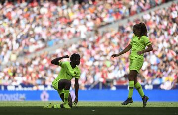 La atacante del Barcelona aprovech¨® un saque de esquina para marcar el 0-1