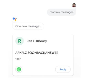 Google Assistant ya puede leerte los WhatsApp en voz alta