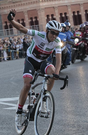 Alberto Contador raced for the last time in the final stage of the Vuelta a España in Madrid after a career that reaped two Tours de France, two Giros and two Vueltas. The whole race has been special," said Contador after his final appearance. "Yesterday