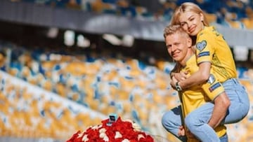 Zinchenko le propone matrimonio a su novia en el Estadio Olímpico de Kiev
