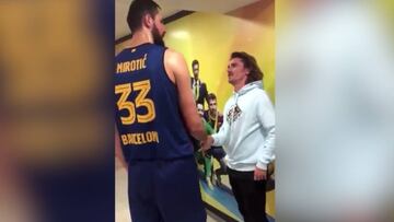 La petición de Griezmann a Mirotic que si lo hace se hará viral con toda seguridad...