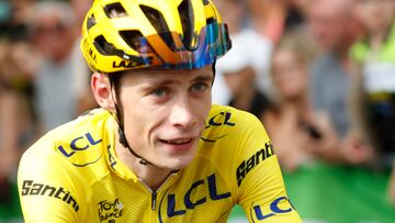 Jonas Vingegaard, con el maillot amarillo del Tour de Francia.