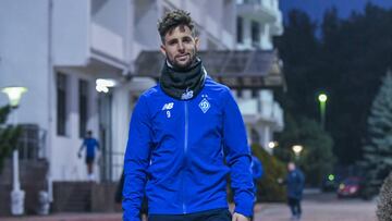 Fran Sol, futbolista espa&ntilde;ol del Dinamo Kiev, durante un entrenamiento de pretemporada en Turqu&iacute;a.