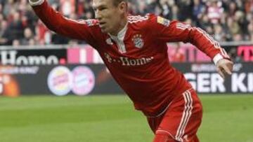 Robben marca en la agónica victoria del Bayern