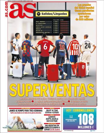 Las portadas de AS de agosto