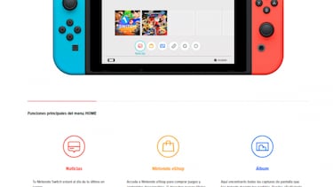 Nuevas especificaciones detalladas de Nintendo Switch