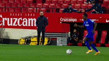 Jose Bordalas, coach of Getafe Club Futbol, during LaLiga, football match played between Sevilla Futbol Club and Getafe Club de Futbol at Ramon Sanchez Pizjuan Stadium on February 6, 2021 in Sevilla, Spain.
AFP7
06/02/2021 ONLY FOR USE IN SPAIN