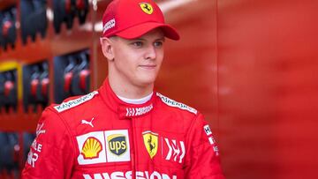 Mick Schumacher en su test con Ferrari en Bahréin.