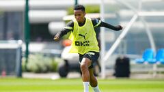 MANCHESTER, ENGLAND - AUGUST 03: Manchester City's Kayky in action during training at Manchester City Football Academy on August 3, 2022 in Manchester, England. (Photo by Tom Flathers/Manchester City FC via Getty Images)