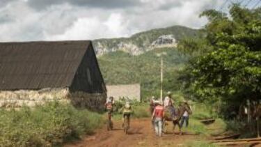 Un partida de dominó en Viñales