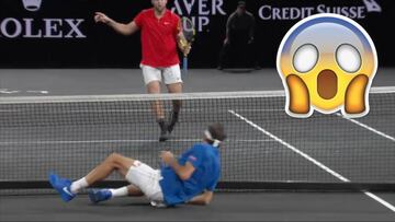 Laver Cup: la acción que acabó con Federer en el suelo