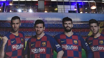 Busquets, Messi, Piqu&eacute; y Sergi Roberto.