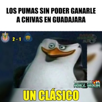 Chivas mantiene su paternidad sobre Pumas y los memes aplauden