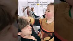 Lo más tierno que verás hoy: Nico Jarry viajó 14 horas en avión con su hijo de 2 años y esto pasó...
