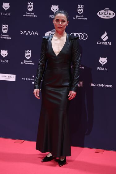 La actriz Patricia López Arnaiz posa en la alfombra roja de los Premios Feroz 2025.