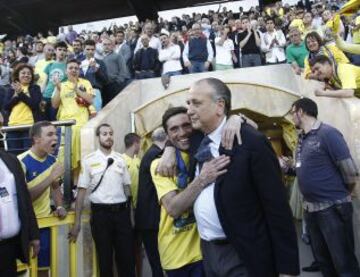 Celebración del Villarreal por el ascenso a primera división